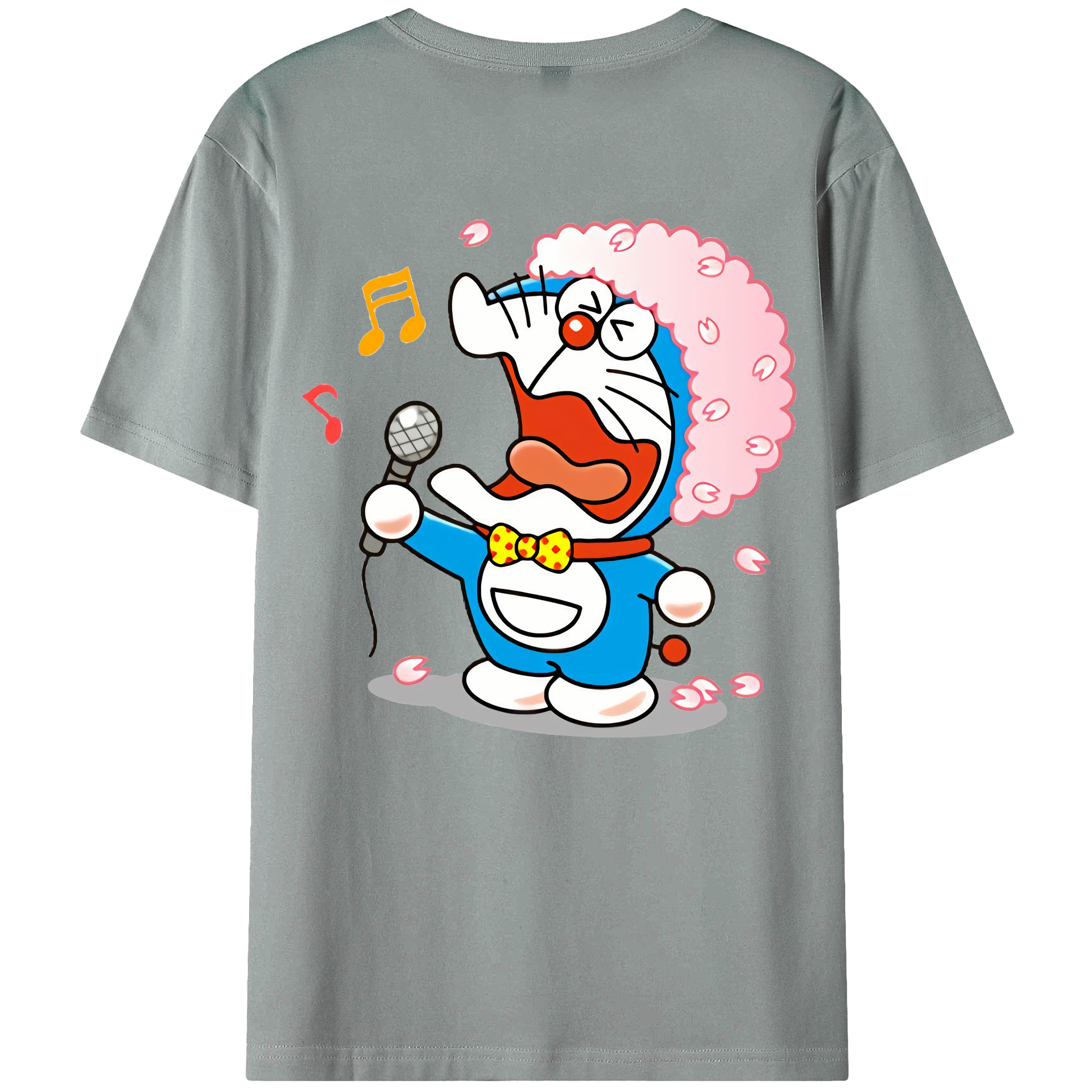 （画像用） ドラえもん Doraemon 綿100％ メンズ半袖Tシャツ（バックプリント） 通気性